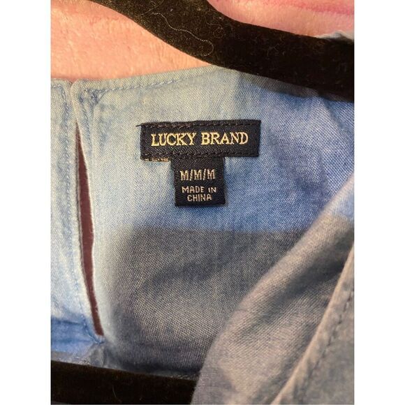 Lucky brand girls 100% cotton embroidered blue dress S/M - Picture 4 of 4